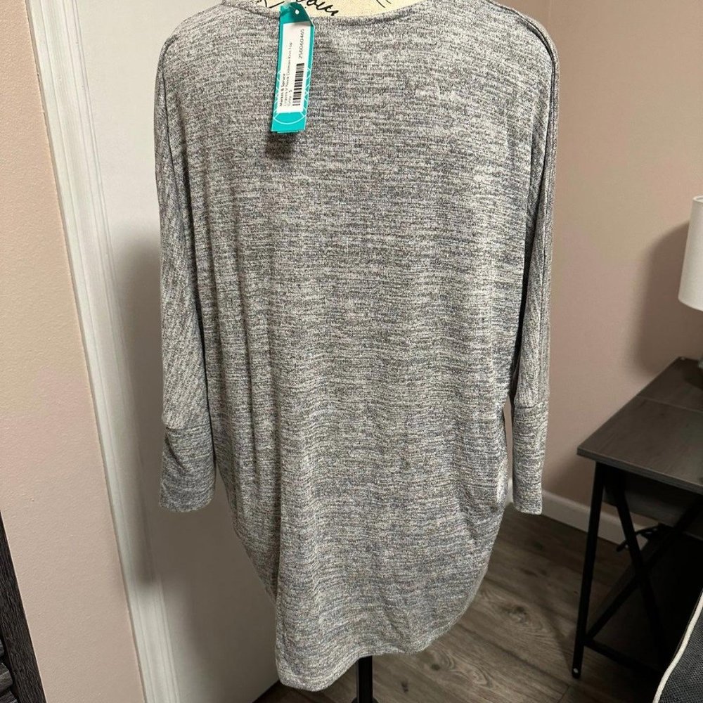 NWT Market & Spruce Liraven V Neck Dollman Knit Top Size Small - Picture 3 of 5